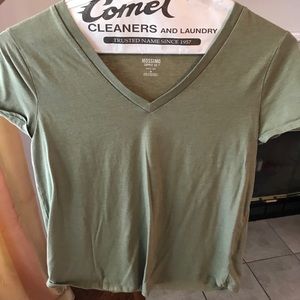 army green & blue v-necks